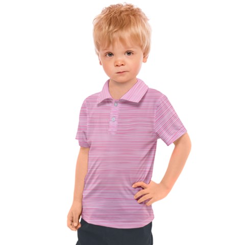 Pink Knitted Pattern Kids  Polo Tee by goljakoff