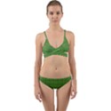 Green knitted pattern Wrap Around Bikini Set View1