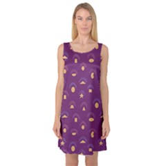 Geometric Figures Sleeveless Satin Nightdress by SychEva