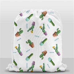 Cacti In Pots Drawstring Bag (small) by SychEva