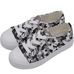 Camouflage Gris/blanc Kids  Low Top Canvas Sneakers by kcreatif