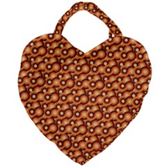 Curvy Geometric Pattern Giant Heart Shaped Tote by designsbymallika