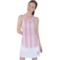 Bandes blanc/rose clair Racer Back Mesh Tank Top View1