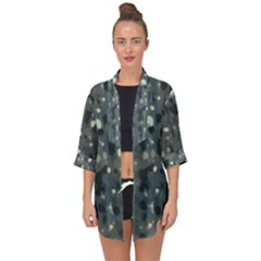 Abstract Texture Surface Print Open Front Chiffon Kimono by dflcprintsclothing