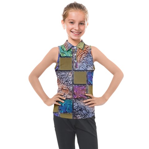 Tiles Cbdoilprincess 4c3ec21c-5cb9-4df3-975d-d1bfcef57dda Kids  Sleeveless Polo Tee by CBDOilPrincess1