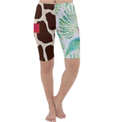 Palm Tree Cropped Leggings  by tracikcollection