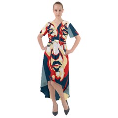 Trump2 Front Wrap High Low Dress by goljakoff