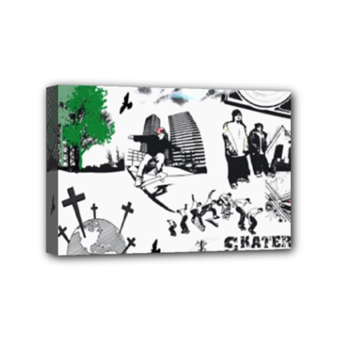 Skater-underground Mini Canvas 6  X 4  (stretched) by PollyParadise