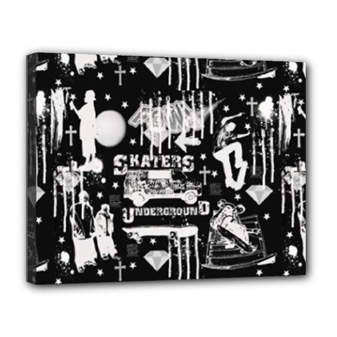 Skater-underground2 Canvas 14  X 11  (stretched) by PollyParadise