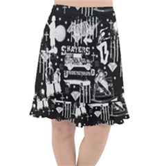Skater-underground2 Fishtail Chiffon Skirt by PollyParadise