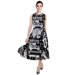 Skater-underground2 Round Neck Boho Dress by PollyParadise
