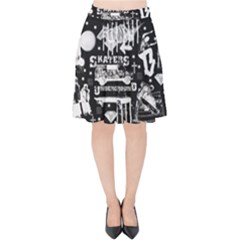 Skater-underground2 Velvet High Waist Skirt by PollyParadise