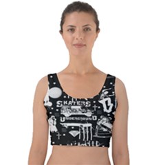 Skater-underground2 Velvet Crop Top by PollyParadise