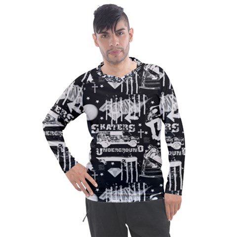 Skater-underground2 Men s Pique Long Sleeve Tee by PollyParadise