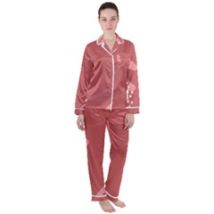 Terracota  Satin Long Sleeve Pajamas Set by Sobalvarro