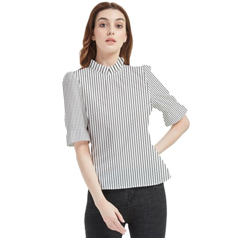 Zappwaits - Fine Frill Neck Blouse by zappwaits