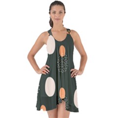 Black Peach White  Show Some Back Chiffon Dress by Sobalvarro