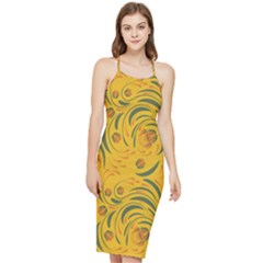 Folk Floral Pattern  Abstract Flowers Surface Design  Seamless Pattern Bodycon Cross Back Summer Dress by Eskimos