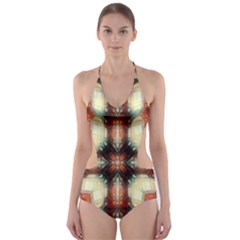 Royal Plaid  Cut-out One Piece Swimsuit by LW41021