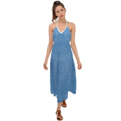 Blue Joy Halter Tie Back Dress  by LW41021