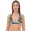 Jungle Lion Double Strap Halter Bikini Top View1