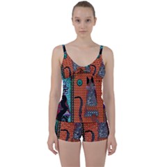 Cats Tie Front Two Piece Tankini by LW41021