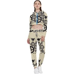 Angels Cropped Zip Up Lounge Set by PollyParadise