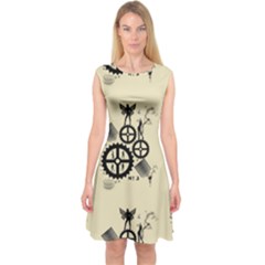 Angels Capsleeve Midi Dress by PollyParadise