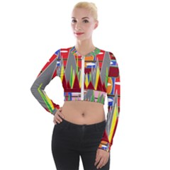 Forrest Sunset Long Sleeve Cropped Velvet Jacket by LW323