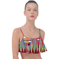 Forrest Sunset Frill Bikini Top by LW323