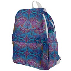 Marbling Turquoise Marbling Top Flap Backpack by kaleidomarblingart