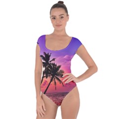 Ocean Paradise Short Sleeve Leotard  by LW323