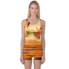 Sunset Beauty One Piece Boyleg Swimsuit by LW323