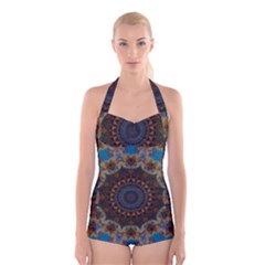 Victory Boyleg Halter Swimsuit  by LW323