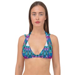 Peacock Double Strap Halter Bikini Top by LW323