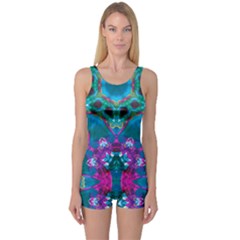 Peacock2 One Piece Boyleg Swimsuit by LW323