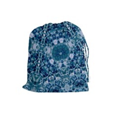 Blue Heavens Drawstring Pouch (large) by LW323