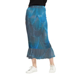 Feathery Blue Maxi Fishtail Chiffon Skirt by LW323