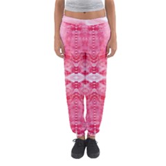 Pink Marbling Ornate Women s Jogger Sweatpants by kaleidomarblingart
