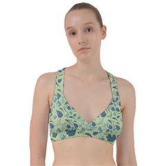 Folk Floral Pattern  Abstract Flowers Surface Design  Seamless Pattern Sweetheart Sports Bra by Eskimos