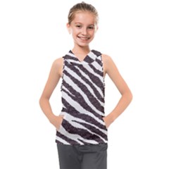 Zebra Kids  Sleeveless Hoodie by PollyParadise