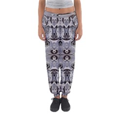 Grey Layers Marbling Women s Jogger Sweatpants by kaleidomarblingart