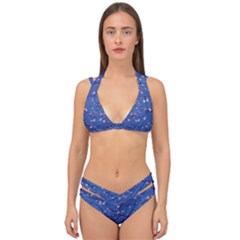 Branches With Peach Flowers Double Strap Halter Bikini Set by SychEva