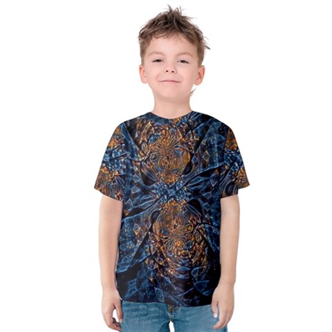 Fractal Galaxy Kids  Cotton Tee by MRNStudios
