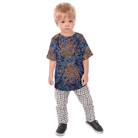 Fractal Galaxy Kids  Raglan Tee by MRNStudios