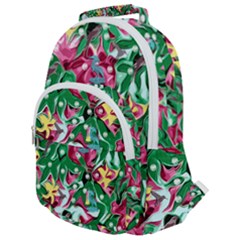 Floral-diamonte Rounded Multi Pocket Backpack by PollyParadise