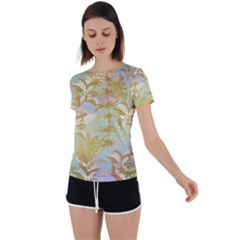 Keydom Back Circle Cutout Sports Tee by PollyParadise