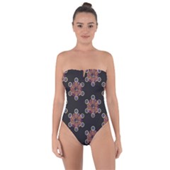 Metatron Cube Tie Back One Piece Swimsuit by gloriasanchez