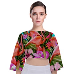 Exotisme Tie Back Butterfly Sleeve Chiffon Top by SoLoJu
