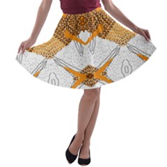 Abstract African Pattern A-line Skater Skirt by gloriasanchez